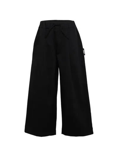 Msgm Kids' Drawstring Trousers In Black