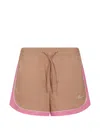 Msgm Drawstring-waist Shorts In Neutral