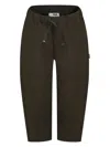 Msgm Drawstring-waist Trousers In Green