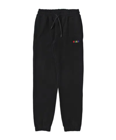 Msgm Drawstring Waistline Sweatpants In Black
