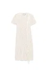 Msgm Sequinned Midi Dress In Beige