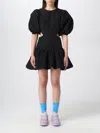 Msgm Cut-out Flared Minidress In Black