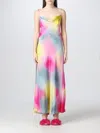 Msgm Faded Tye Dye Dress In Fuchsia