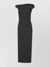 Msgm Dress Knee Length Wide Neck In Black