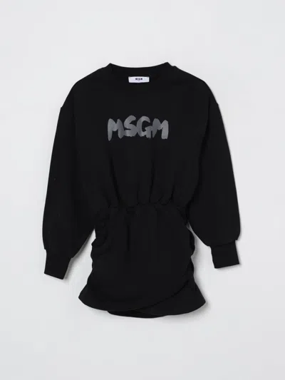 MSGM DRESS MSGM KIDS KIDS COLOR BLACK,H59293002