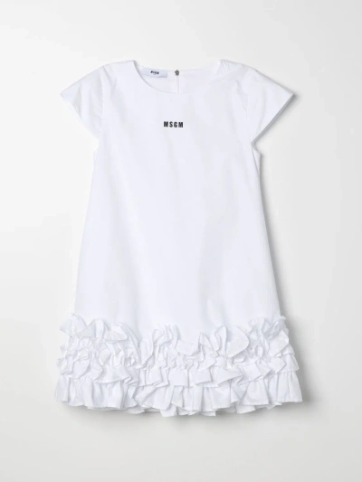 Msgm Dress  Kids Kids Colour White