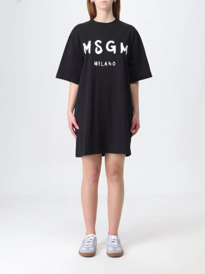 MSGM DRESS MSGM WOMAN COLOR BLACK,F28486002