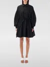 Msgm Flared Mini Shirtdress In 黑色