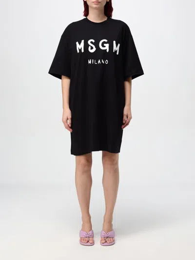 Msgm Dress  Woman Color Black In Schwarz