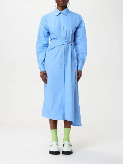 MSGM DRESS MSGM WOMAN COLOR BLUE,G71918009