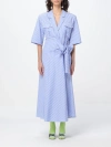 Msgm Dress  Woman In Blue