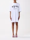 Msgm Woman Mini Dress White Size M Cotton In White