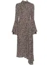 Msgm Kids Asymmetric Neckline Floral Print Maxi Dress