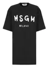 Msgm Logo-print Glitter T-shirt Dress