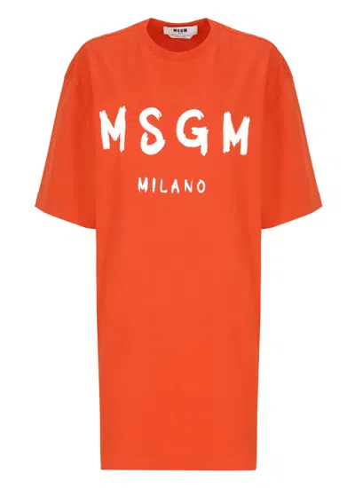 MSGM DRESS WITH LOGO