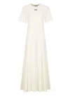 Msgm Knee Length Dress Crew Neck In Ivory