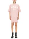 Msgm Woman Mini Dress Light Pink Size Xl Cotton In Pink