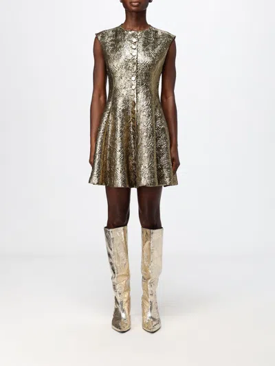 Msgm Dress Woman Color Gold