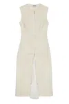 Msgm Sleeveless Dress In Beige