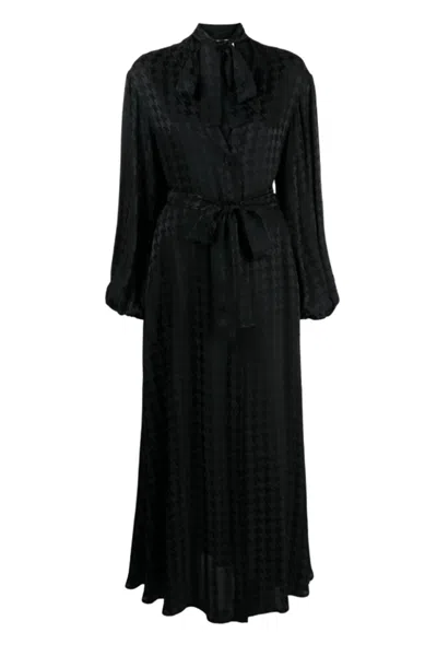Msgm Dresses Black In Nero Neri E Grigi