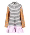 Msgm Dresses Grey+orange+white In Multi