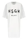 Msgm Woman Mini Dress White Size M Cotton In White