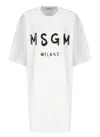 Msgm Woman Mini Dress White Size M Cotton In White