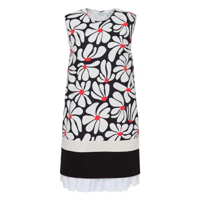 Msgm Eclectic Daisy Dress In Multi