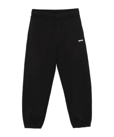 MSGM MSGM LOGO-PRINTED ELASTICATED WAISTBAND TRACK PANTS