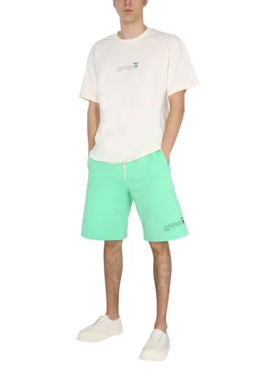 Msgm Elastic Waist Bermuda Shorts In Multi