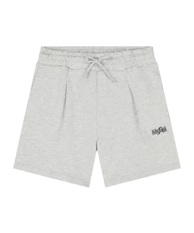 Msgm Elastic Waist Shorts In White