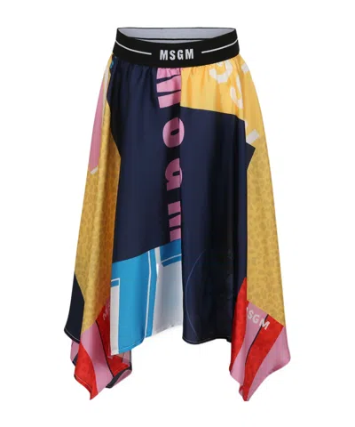 Msgm Elastic Waist Skirt In Black
