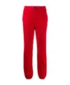 Msgm Elastic Waist Sweatpants In Red