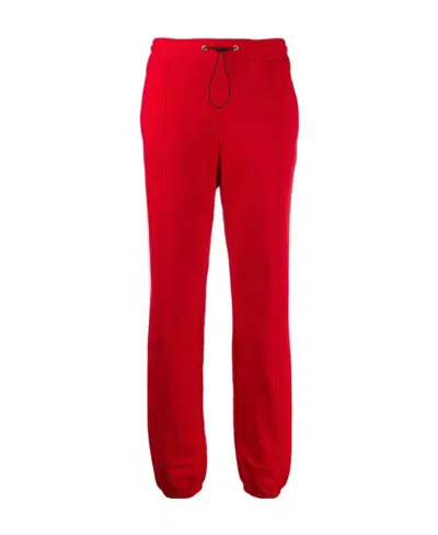 Msgm Elastic Waist Sweatpants In Red
