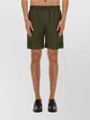 Msgm Elastic Waistband Cupro Bermuda Shorts