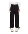 Msgm Elasticated-ankles Wide-leg Trousers In Black