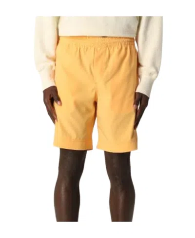 Msgm Elasticated Deck Shorts In Yellow