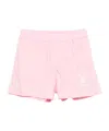 Msgm Elasticated Graphic Shorts In Pink