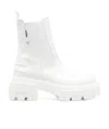 Msgm Elasticated Side-panel Ankle Boots In White