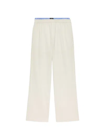 Msgm Elasticated Track Pants In White