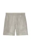 Msgm Elasticated Track Shorts In Gray