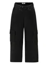 Msgm Elasticated-waist Cargo Trousers In Black