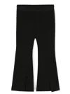 Msgm Elasticated-waist Flared Trousers In Black