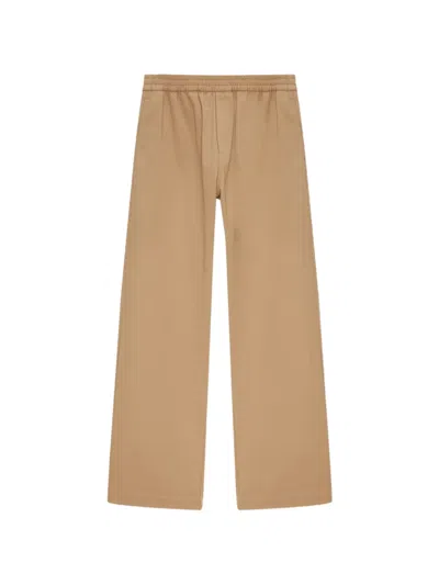 Msgm Elasticated-waist Trousers In Brown