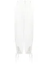 Msgm Elasticated-waist Trousers In White
