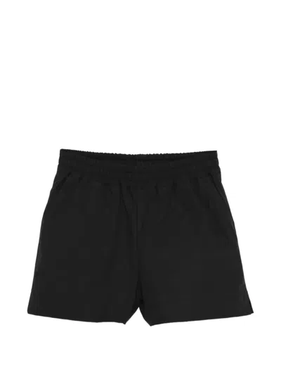 Msgm Kids' Elasticated-waistband Shorts In Black