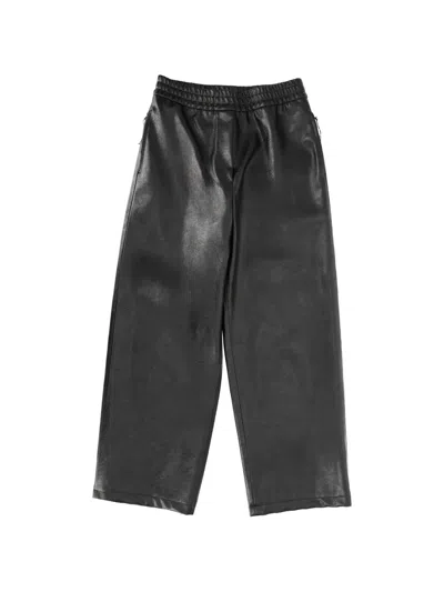 Msgm Elasticated-waistband Trousers In Black