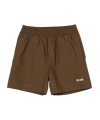 Msgm Elasticated-waist Shorts In Brown