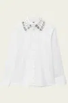 Msgm Studded-collar Buttoned Shirt