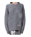 Msgm Embellished Crew-neck Jumper In Grey